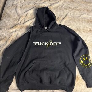 Black Graphic Hoodie for Men